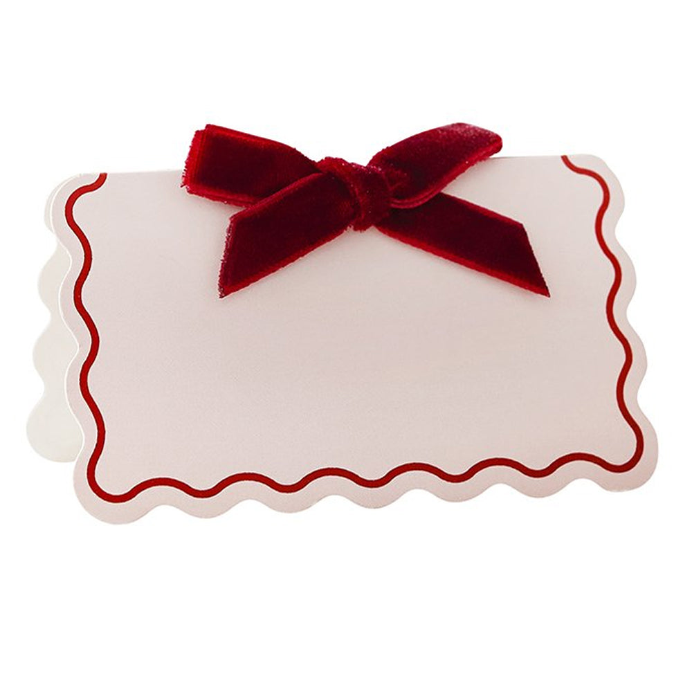 Velvet Bow Place Cards - Pack of 8