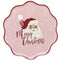 Vintage Pink Santa Paper Plates - 23cm - Pack of 8
