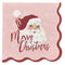Vintage Pink Santa Paper Napkins - Pack of 16
