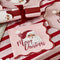 Vintage Pink Santa Paper Napkins - Pack of 16