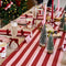 Pink & Red Stripe Paper Tablecloth - 260cm x 138cm