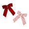 Pink and Red Velvet Bow Clip Decorations - Pack of 6