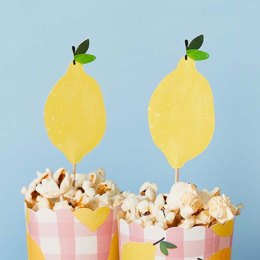 Lemon Food or Cake Picks - Pack of 12