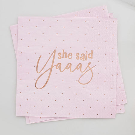 Hen Party She Said Yaaas Paper Napkins - Pack of 16