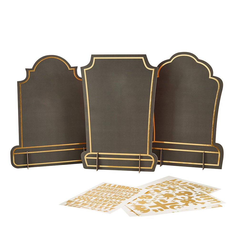 Customisable Gravestone Sign Decorations - 30cm - Pack of 3