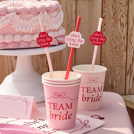 She's Tying The Knot Paper Straws - Pack of 16