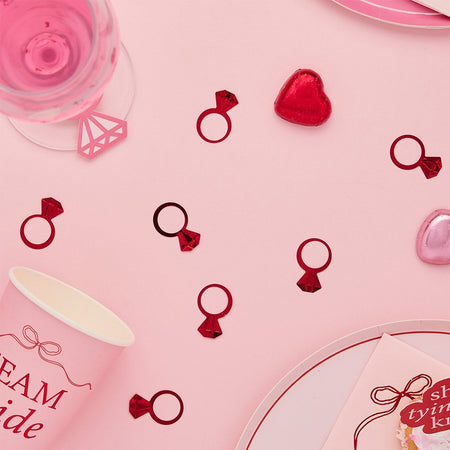 Red Engagement Ring Confetti Table Sprinkles - 14g