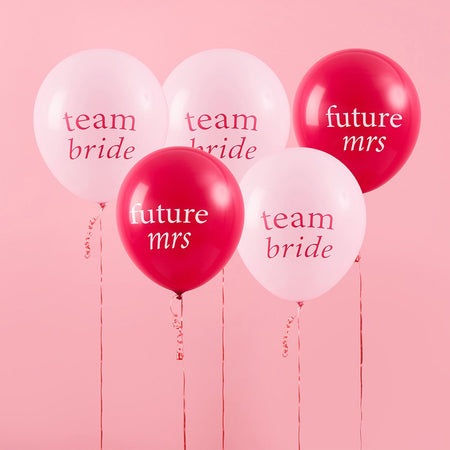 Pink and Red Hen Party Latex Balloons - 12