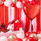 Giant Red Heart Shaped Foil Balloon with Tassels - 32