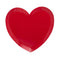 Valentines Red Heart Shape Paper Plates - Pack of 8