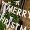 White 'Merry Christmas' Card Banner With Velvet Bows - 2m