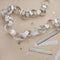 White & Gold Scallop Edge Paper Chains - Pack of 48