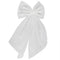 Large White Hair Bow with Pearls