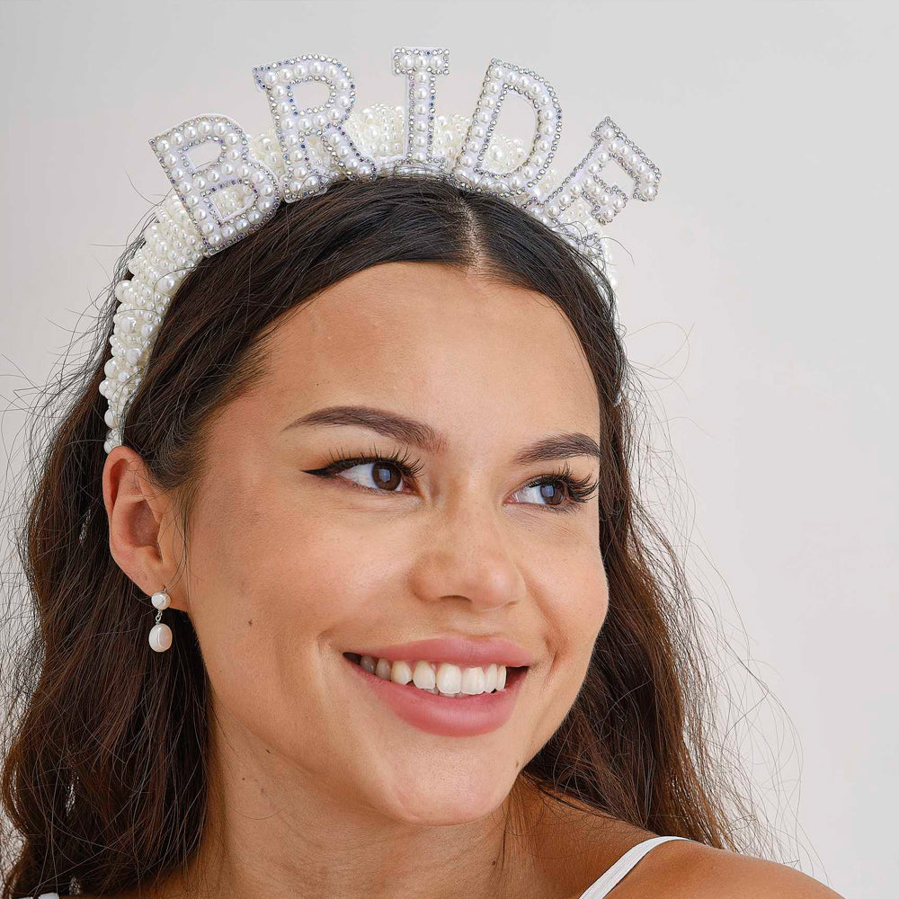 Pearl Embellished Bride Headband