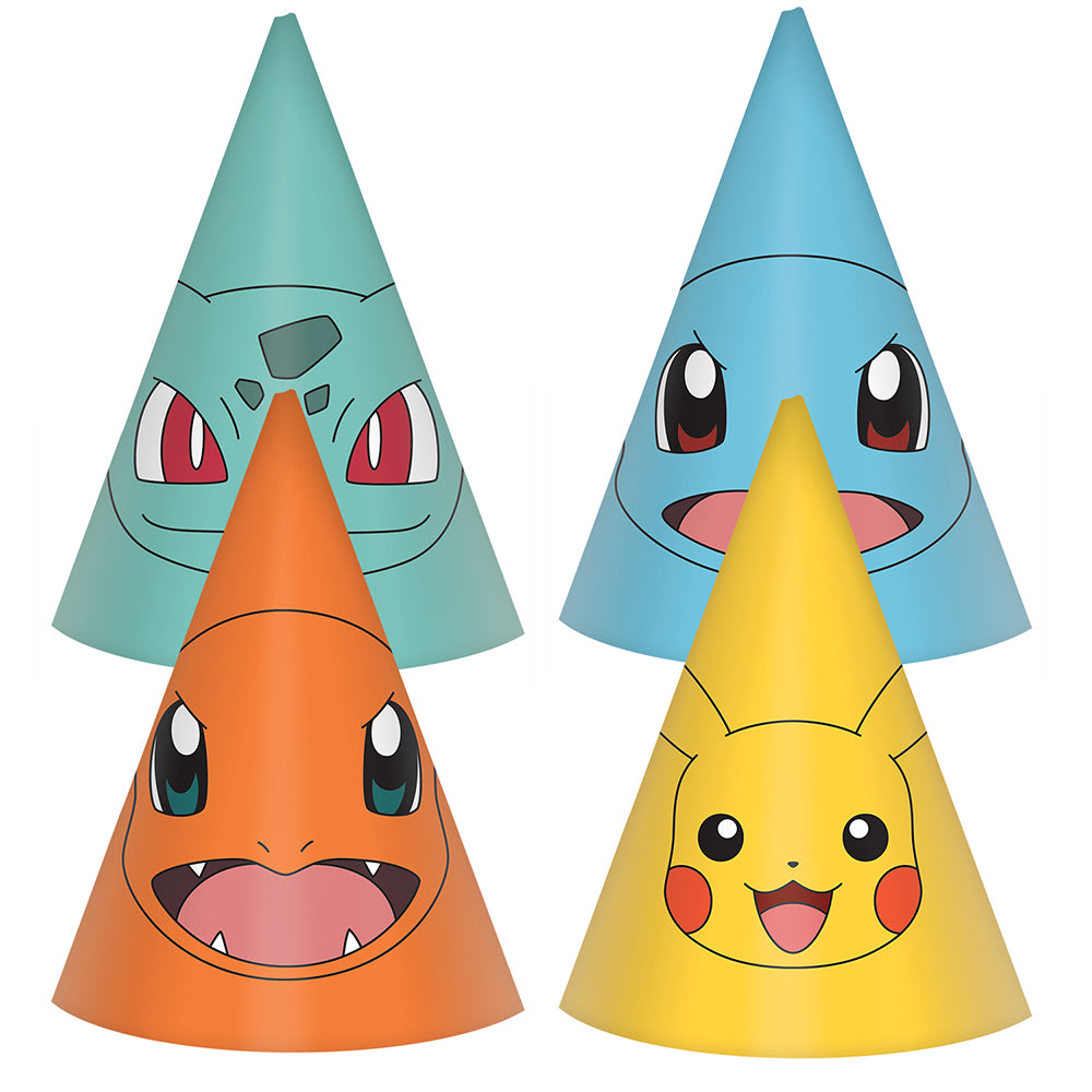 Pokemon Cone Hats - Pack of 8