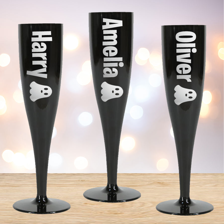 Halloween Ghost Personalised Champagne & Prosecco Flute Glass - 175ml - Each