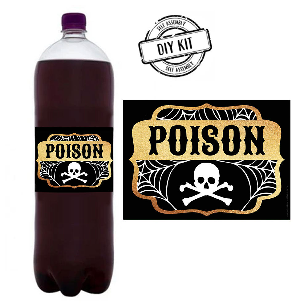 Halloween Poison Drinks Bottle Labels - Spooky Party Decorations (Sheet of 4)