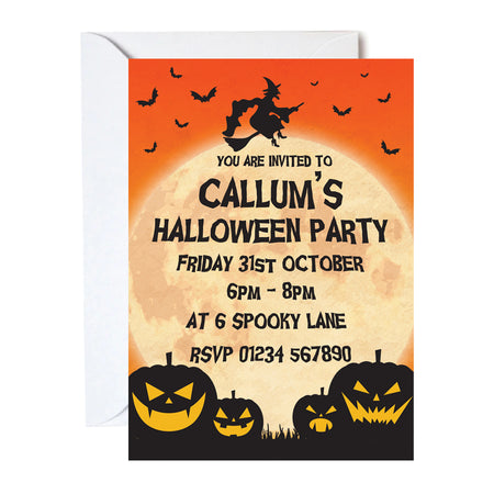 Happy Halloween Personalised Invites - Pack of 16