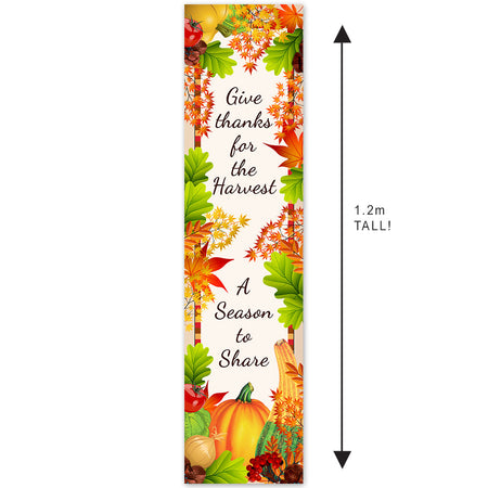 Harvest Festival Give Thanks Portrait Banner -  30cm x 120cm