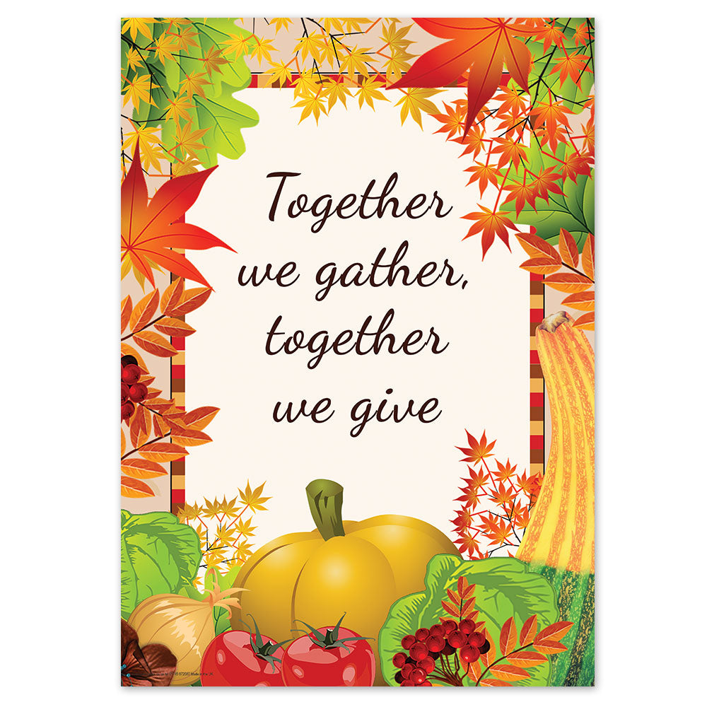 Harvest Festival Poster - Together We Gather A3 Print | Party Packs