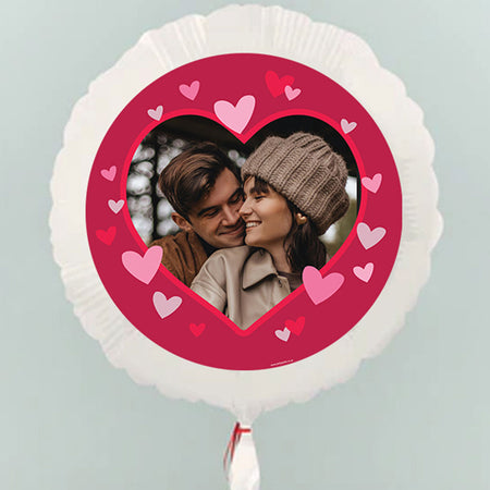 Red Heart Personalised Photo Balloon (Non Inflated)