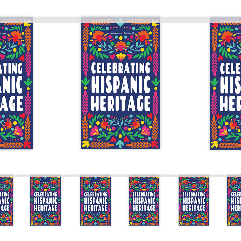 Celebrating Hispanic Heritage Paper Bunting Decoration - 2.4m