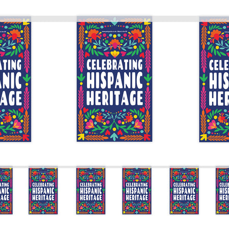 Celebrating Hispanic Heritage Paper Bunting Decoration - 2.4m