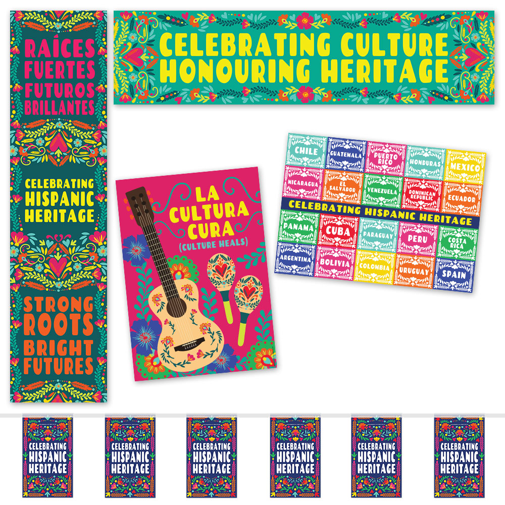 Celebrating Hispanic Heritage Month Paper Decoration Pack