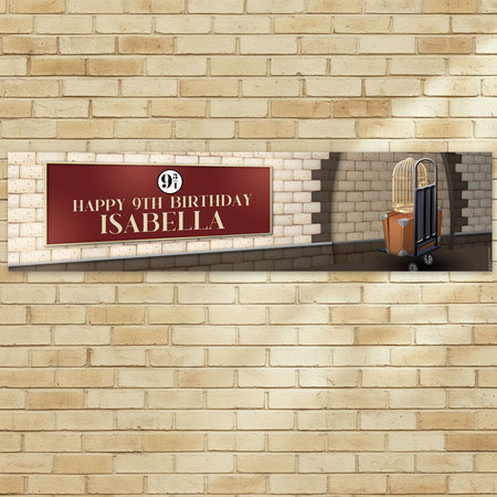 Platform 9¾ Wizard Personalised Banner - 1.2m