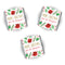 Holly & Poinsettia Christmas Personalised Square Chocolates - Pack of 16