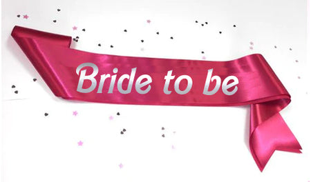 Bride to Be Hot Pink Hen Party Sash - 100mm