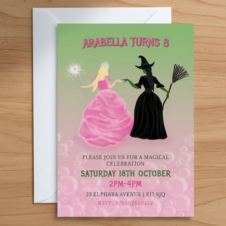 Witches Of Oz Personalised Invitation - Pack Of 16