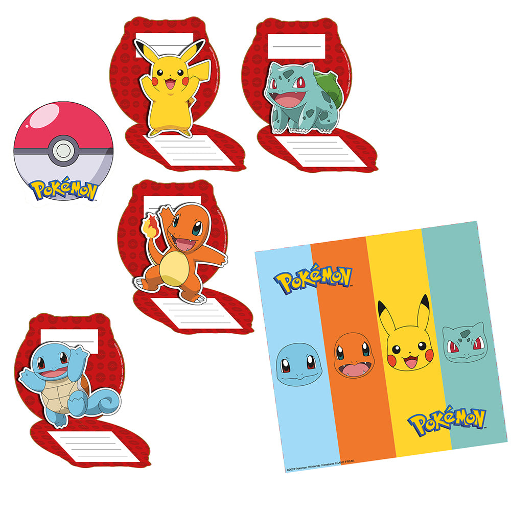 Pokemon Invitations - Pack of 6