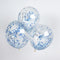Baby Shower Blue Ready To Pop Latex Confetti Balloons - 12