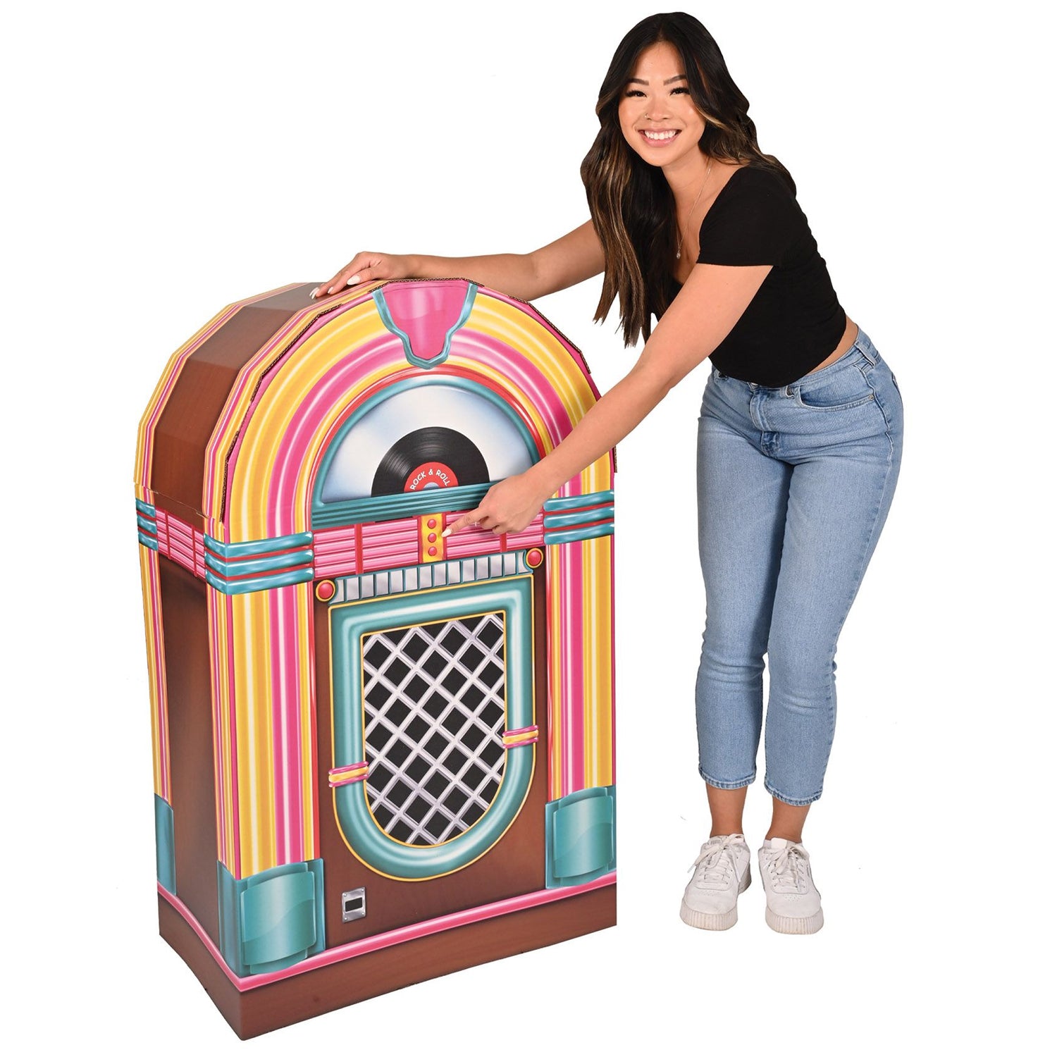 3D Jukebox Cardboard Prop Decoration - 113cm x 68cm