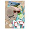 Jet Set Holiday Beach Towel Scene Poster - A3