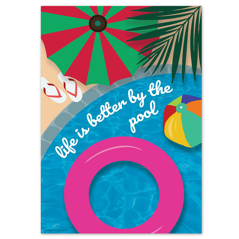 Jet Set Holiday Life is Better by the Pool Poster - A3