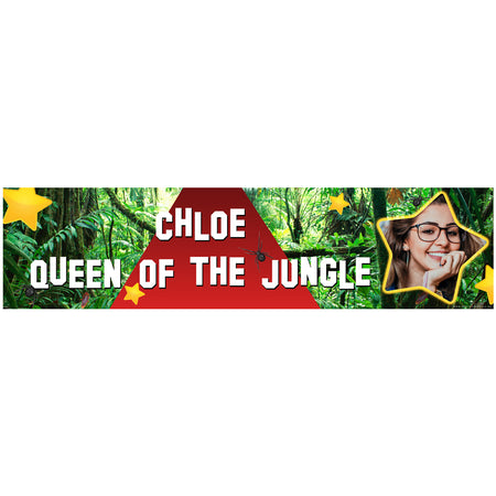 Jungle Celebrity Personalised Photo Banner Decoration - 1.2m