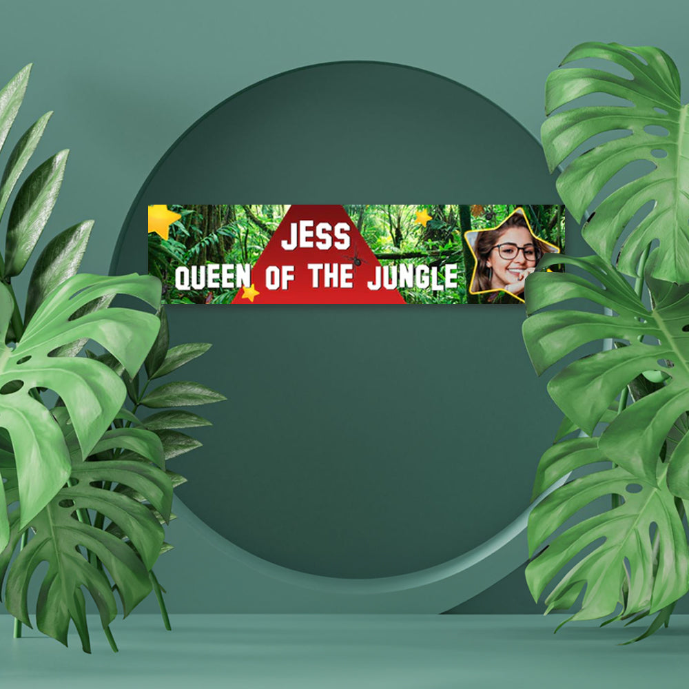 Jungle Celebrity Personalised Photo Banner Decoration - 1.2m