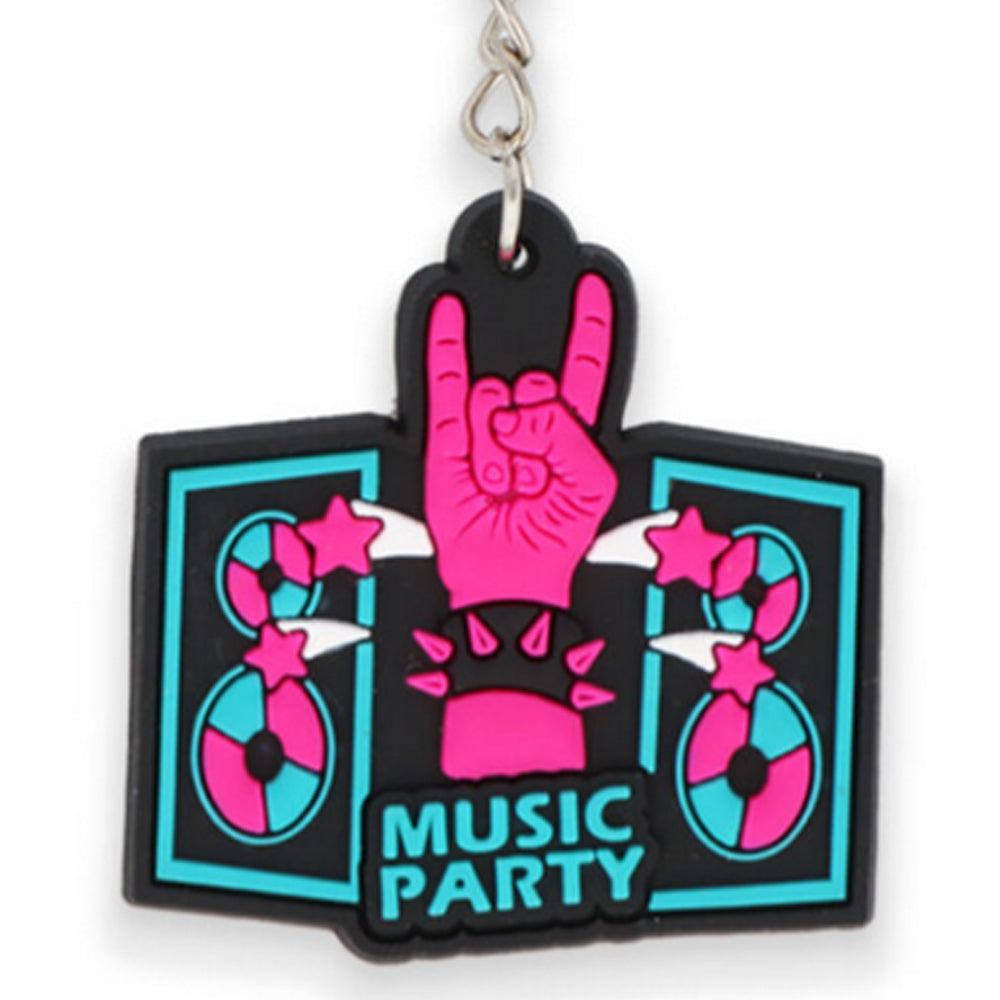 Music Themed Keyrings - 4cm - Assorted Designs - Each