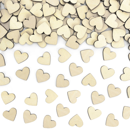 Wooden Heart Table Confetti- Pack of 50