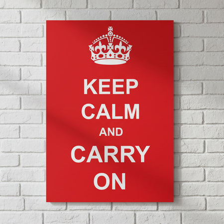 Keep Calm And Carry On Poster - A3
