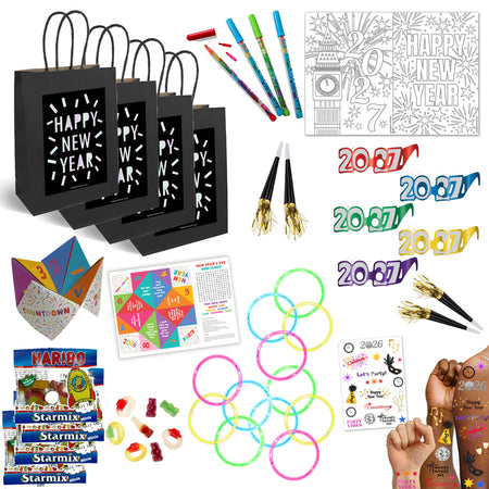 Kid's New Year's Eve Party Bag Entertainment Kit For 4