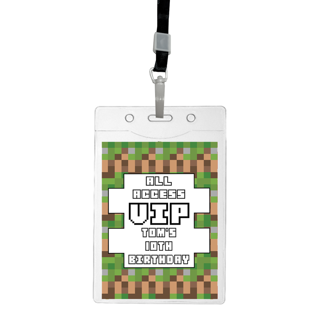 Personalised Lanyards - Pixel Blocks - Pack of 10