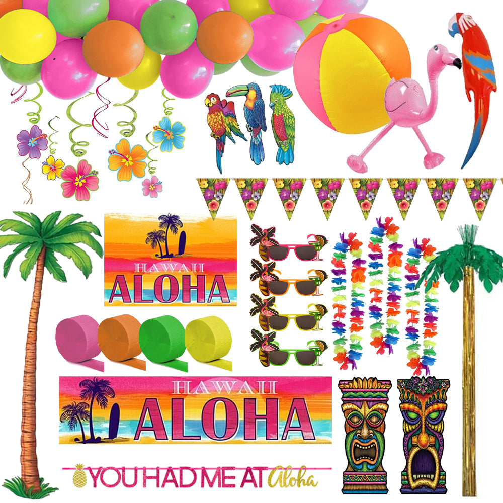 Large Tropical Beach Decoration and Novelty Pack