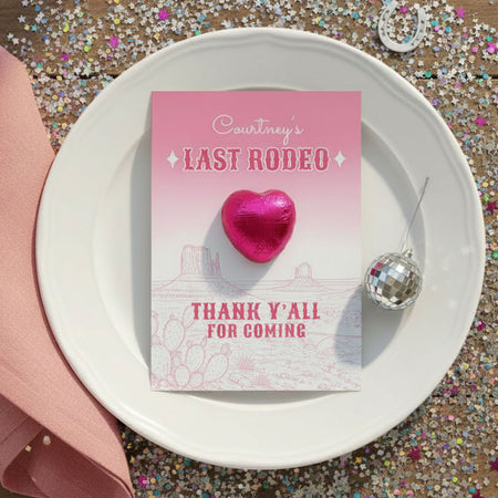 Personalised The Last Rodeo Thank You Favour - Pack of 8