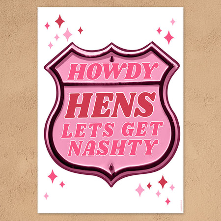 The Last Rodeo Howdy Hens Poster - A3