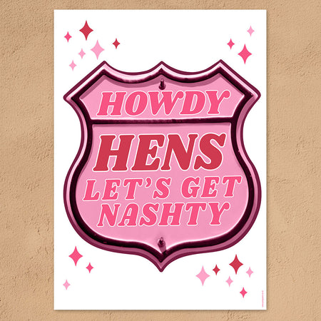 The Last Rodeo Howdy Hens Poster - A3