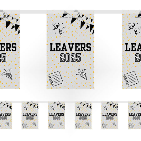 Leavers 2025 Paper Flag Bunting Decoration - 2.4m