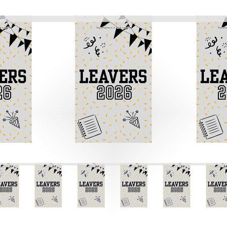 Leavers 2026 Paper Flag Bunting Decoration - 2.4m